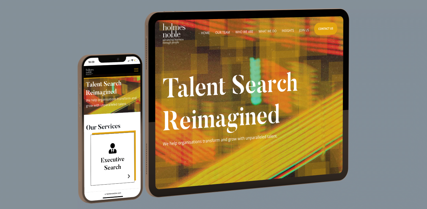Holmes Noble website design development case study | Digital Glue